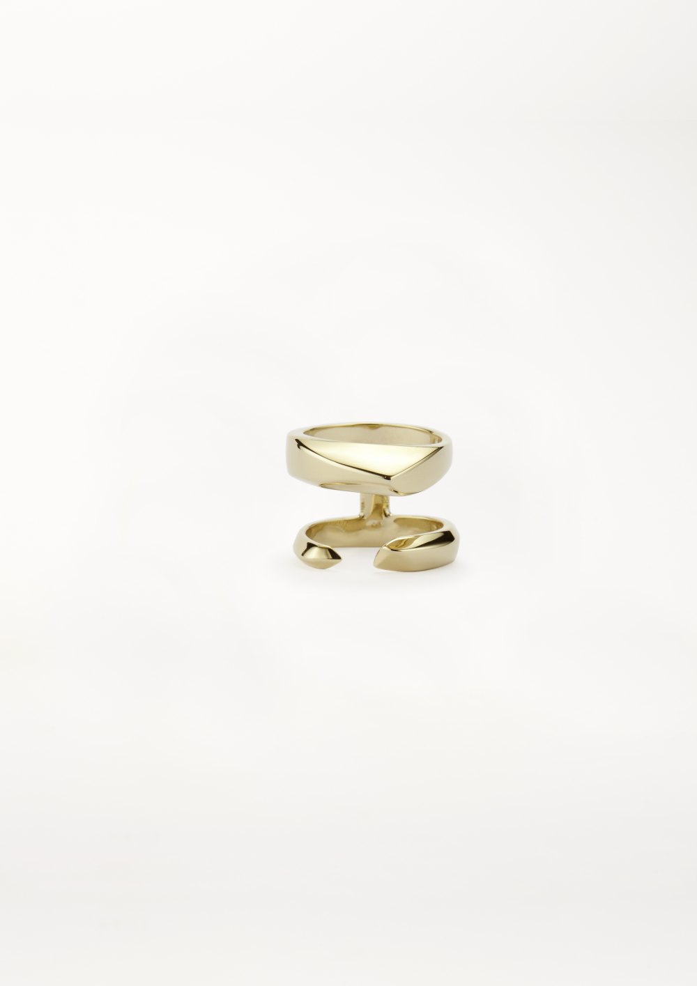 double stone ring in gold silver xeniabousdesign handgefertigt