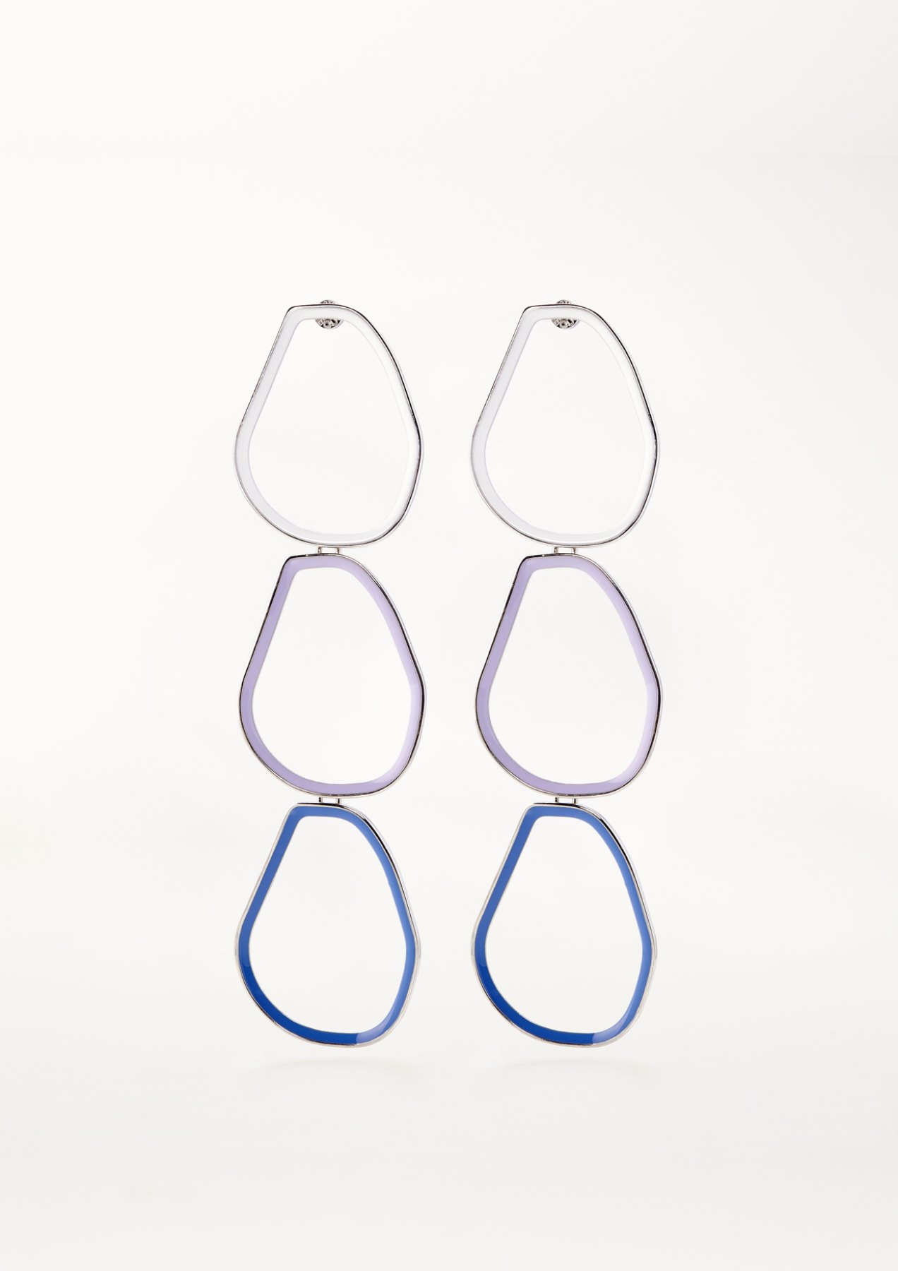 xenia bous jewellery coloured stone 05 earrings multicolour white lilac blue