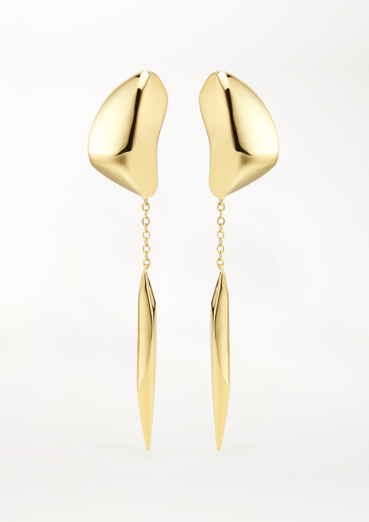 xenia bous jewellery washed stone 01 mercury drop earrings gold