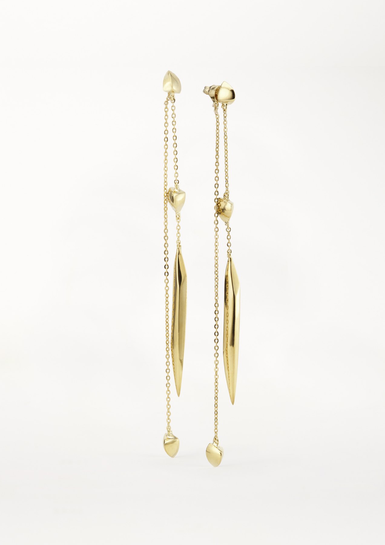 xenia bous jewellery washed stone 04 pendulum stone earrings earrings gold