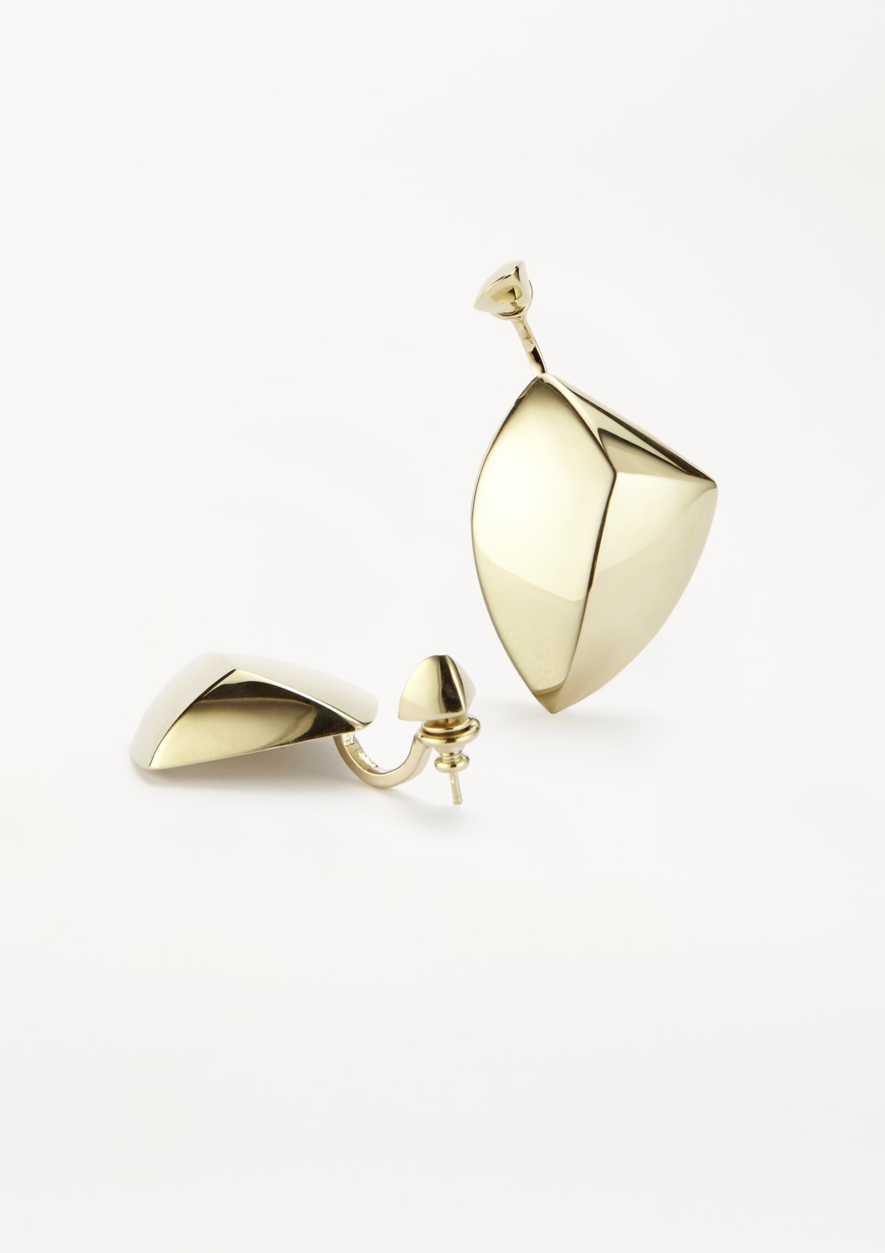 xenia bous jewellery golden stone Big Flying Stone 02 Earring gold